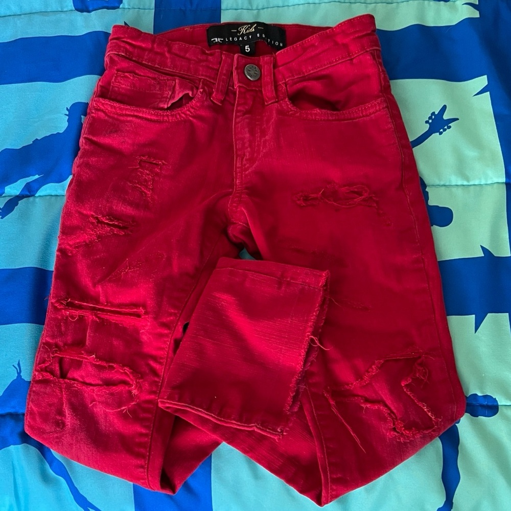 Stylish Red Boy’s Jeans